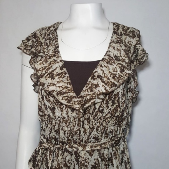 Animal Print Dress with Belt - Picture 2 of 8